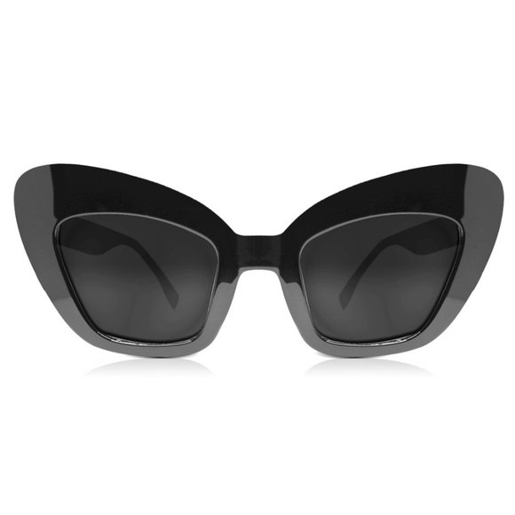 Black Butterfly/Cateye Fashion Sunglasses - Picture 1 of 4